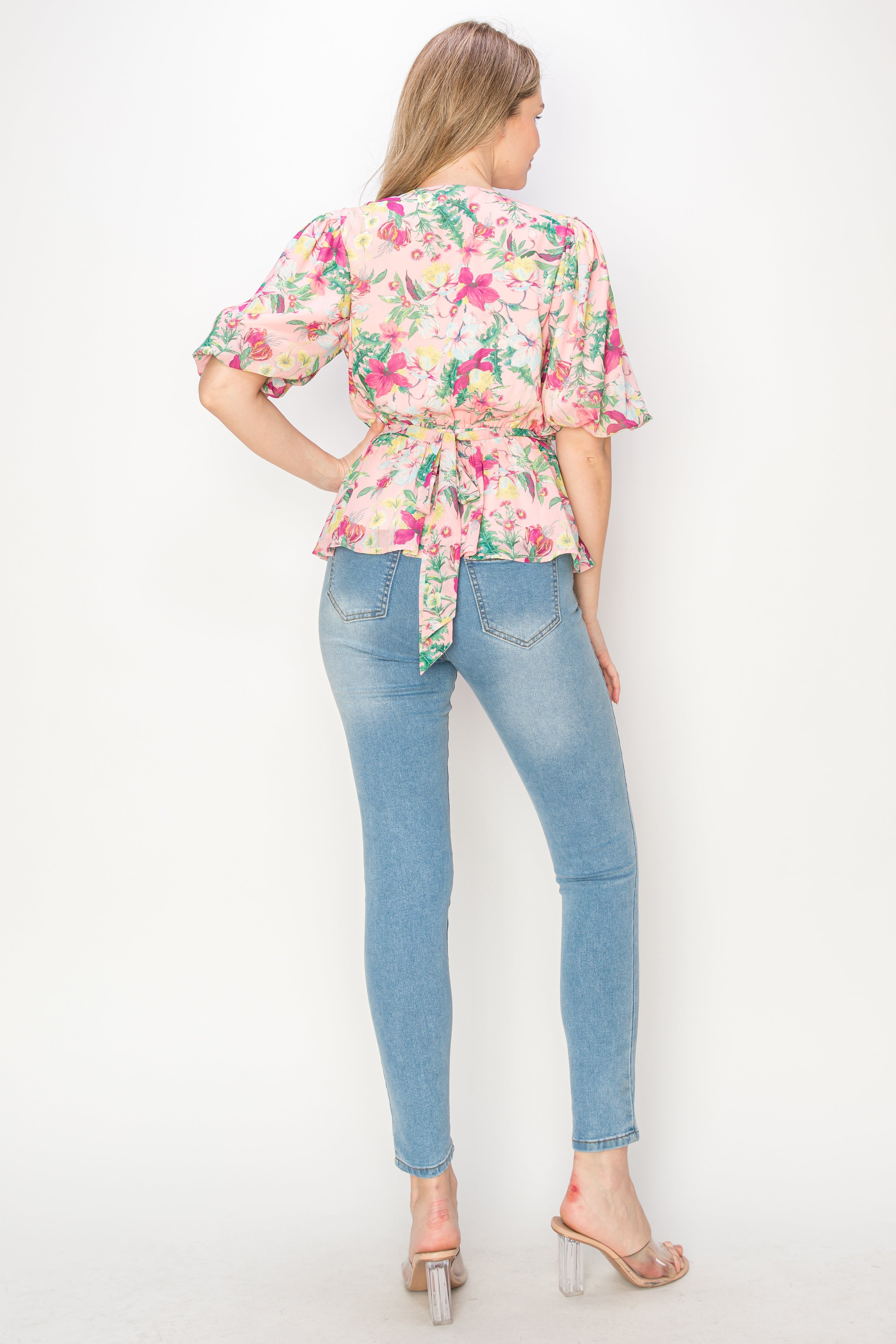 Print peplum top