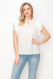 Cotton eyelet blouse