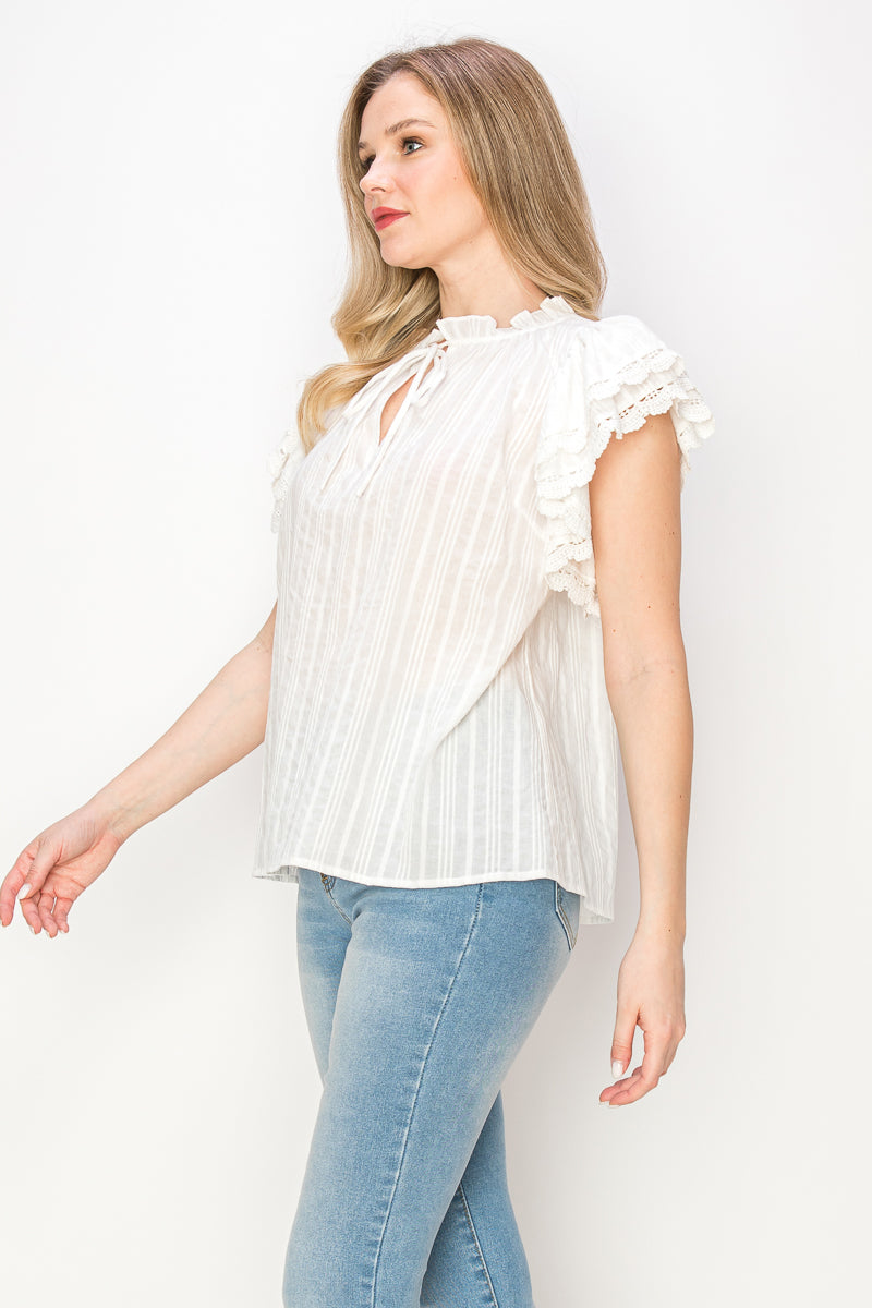 Cotton eyelet blouse