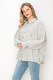 Stripe oversized shirts