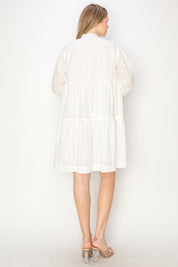 Cotton eyelet mini dress