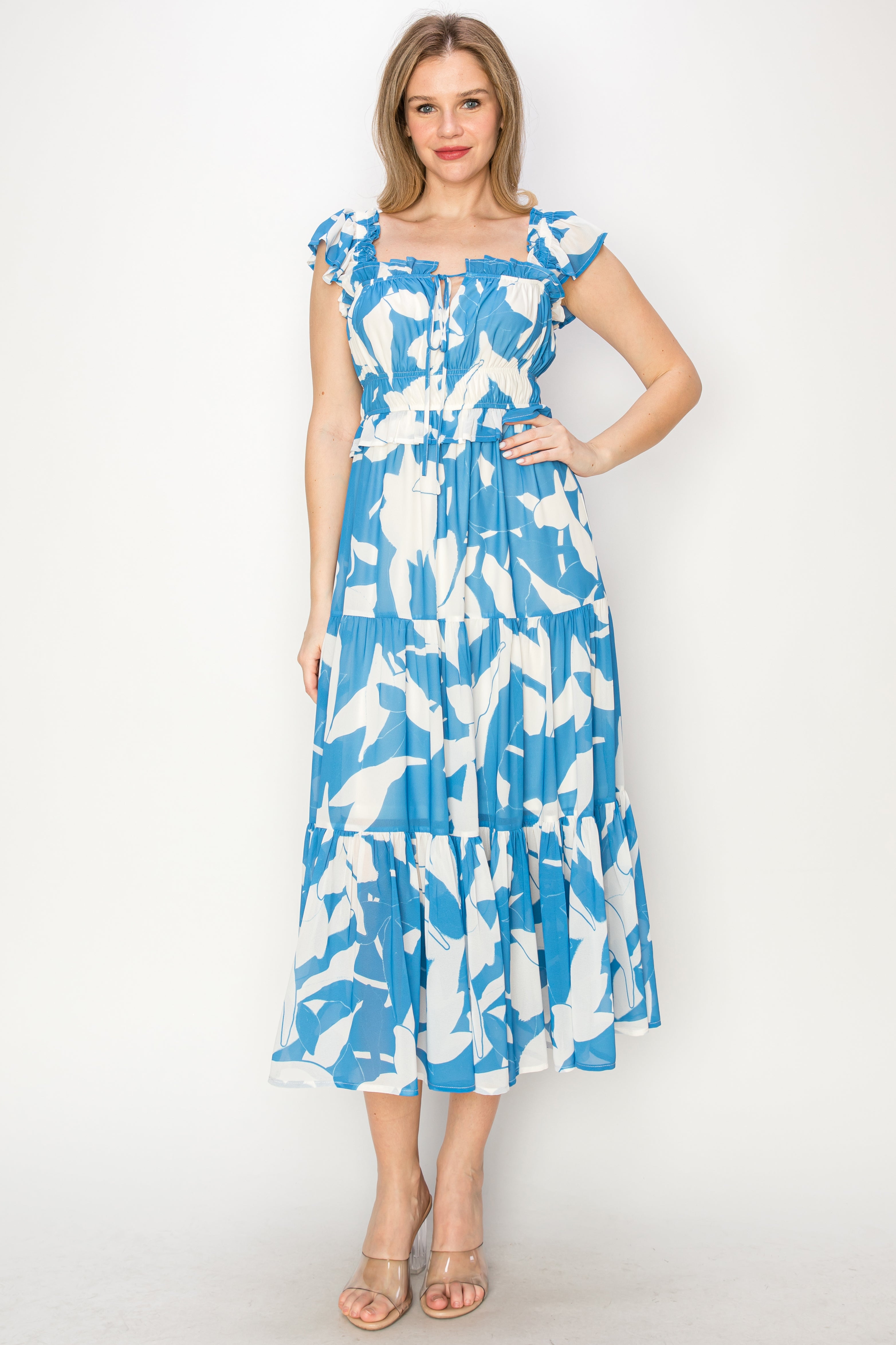 Print midi dress