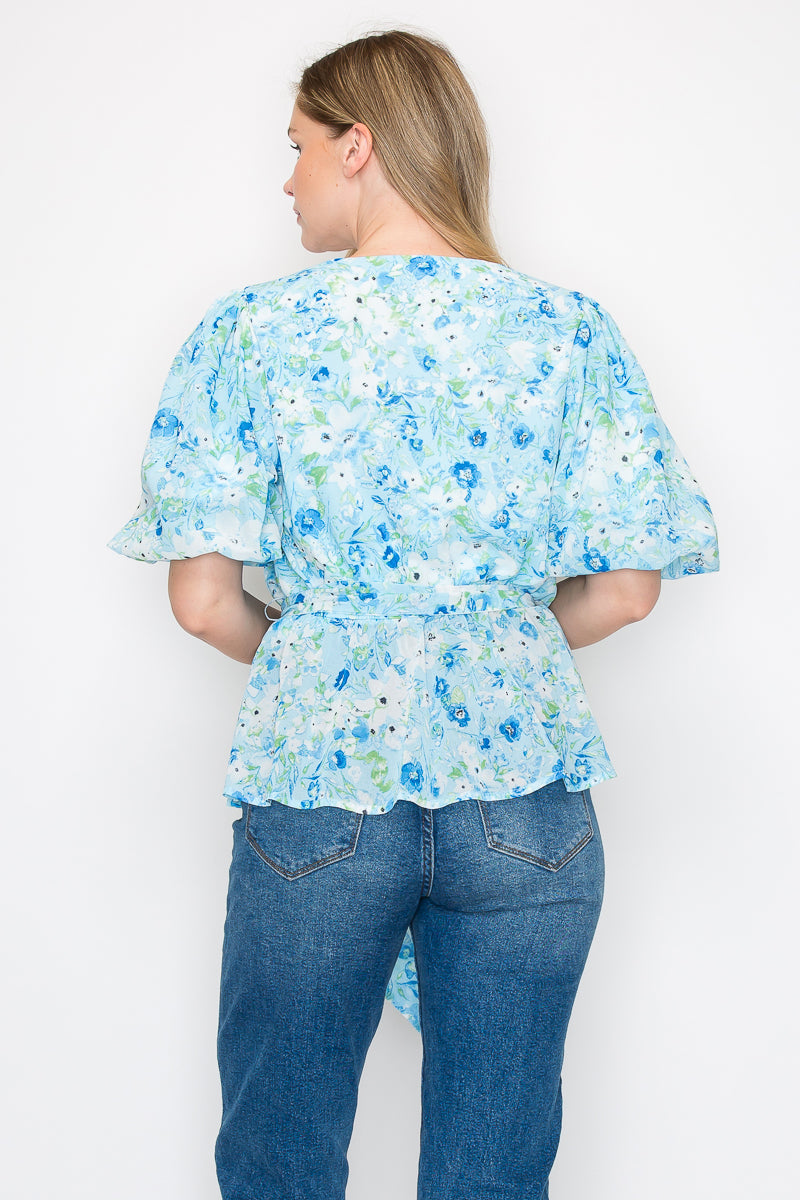 Print peplum top